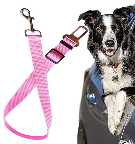 Cintura di sicurezza auto per cani, cintura di sicurezza per cani – Cintura di sicurezza per cani in auto – Cintura di sicurezza regolabile con fibbia per un facile controllo
