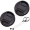 Hugwish copriobiettivo universale compatibile per fotocamere con obiettivo di 58mm 55mm 52mm, tappo copriobiettivo fotocamera lente (52mm)