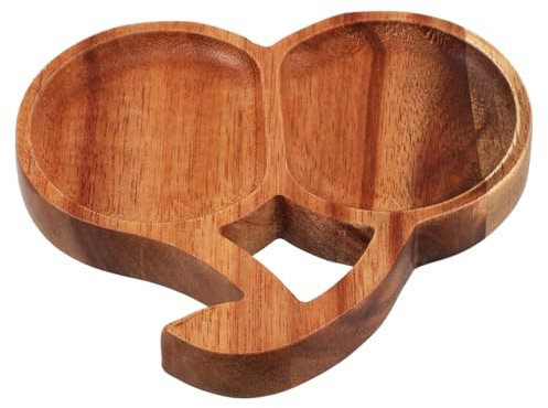 PRETYZOOM Vassoio in Legno Tagliere Per Affettati in Legno Naturale Piatto Da Portata Per Antipasti e Dessert Per Colazione e Cena