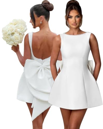 Hanaoops Vestito Donna Mini Abito Sexy Senza Schienale Estivo Senza Maniche Svasato Vestiti Corto da Sera Aderente Miniabito Party Cocktail Discoteca Homecoming Abiti