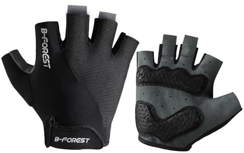 SkrekuiMa Fahrradhandschuhe Herren Sommer - MTB Handschuhe Herren Damen mit 5mm Gel Stoßdämpfung Anti-Rutsch - Atmungsaktiv Fahrrad Handschuh Herren Radhandschuhe Halbfinger für Radfahren, Fitness