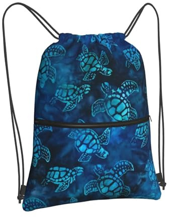 Drawstring Backpack Bag, Adjustable Outdoor Sport Sackpack,Durable Waterproof Gym Cinch Bag,Lightweight Zipper Beach Bag for Men Women