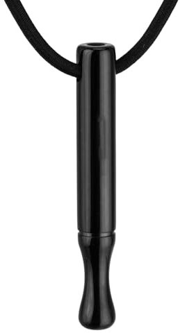 Heldenbach® Premium Halskette gegen Panikattacken & Angst – Stressabbau, Cortisol senken & Hilfe bei Angststörungen – Hoki Halskette für mehr Ruhe & Gelassenheit (Schwarz)