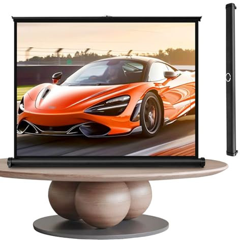 YQCXG Schermo per proiettore da Pavimento, Retrattile, Portatile, per videoproiezione, 30, 40, 50, per Cinema in Giardino, Supporta 4K Full HD (4:3, 50)