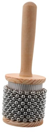 BESPORTBLE Cabasa per Sviluppare Abilità Musicali Fini nei Bambini Strumento Percussione in Legno e Acciaio Inossidabile Leggero e Portatile
