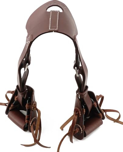 Jeereal Western Leather Buddy - Set di staffe per cavallo senza lacci, per bambini, con cuciture rinforzate, fibbia in acciaio inox