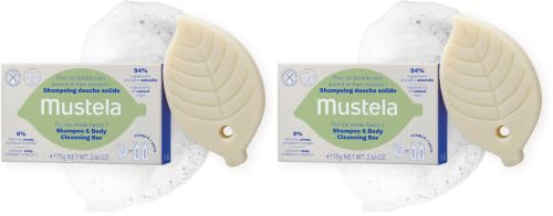 Champú Sólido Mustela Bio (75 g) (Paquete de 2)