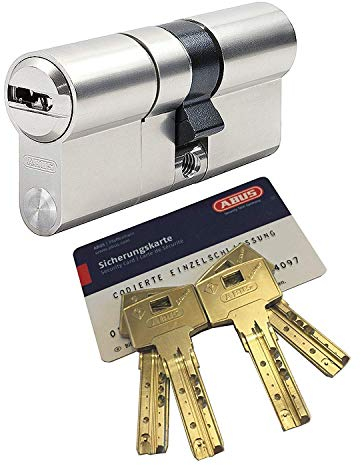 ABUS Bravus.3000 MX Doppelzylinder mit Sicherungskarte und 4 Schlüssel, Länge (a/b) 30/30mm (c=60mm), modulare Bauweise MX erhöhter Bohr.- Zieh- u. Abreißschutz, mit Not-u. Gefahrenfunktion …