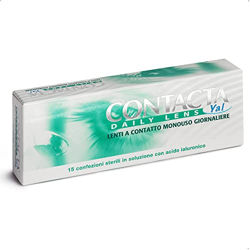 Contacta, Daily Lens Yal 15, Lenti a Contatto Giornaliere per Miopia, Lenti a Contatto con Acido Ialuronico Sicure e Facili da Applicare, Diottrie -4,75, Confezione da 15 Lenti Monouso