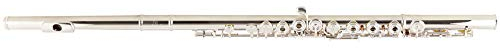 Lechgold FL-19/3R Querflöte - Versilberte Flöte mit C-Fuß - Mundlochplatte aus 925er Sterling-Silber - Kopfstück & Korpus aus Neusilber - Ringklappen mit Stöpsel - Inklusive Etui, Tasche & Wischerstab