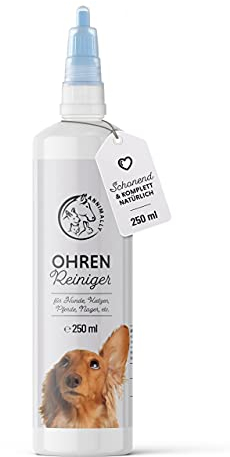 Annimally Ohrenreiniger Hund und Katze 250ml Ohrreiniger mit Kamille, Ringelblume und Propolis - Hunde Ohrenreiniger auch für Katze, Pferd und Kleintier Ohren - Schonende Ohrreiniger für Hunde