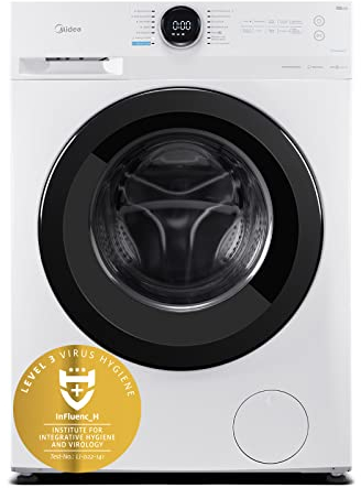 Midea MF200W70B-E Waschmaschine / 7KG / 1400 U/min / B / Leiser & effizienter Inverter Motor / HealthGuard-System / Steam Care / Nachlegefunktion / Eco 40-60 / AquaStop Energieklasse B