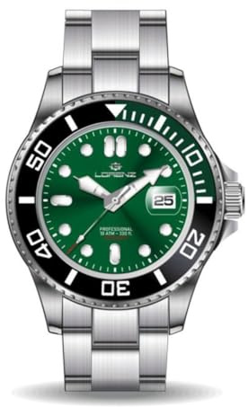 Lorenz Diver 26168CC Orologio automatico da uomo in acciaio inossidabile sub 100 metri
