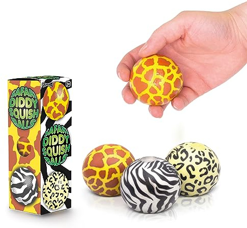Tobar SCRUNCHEMS Safari Diddy Stress Squish Balls - 3 Pack