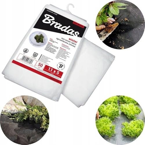 B2C Frost Protection Garden Fleece Plant Winter Fall Spring Cover Crop trees 6 SIZE Winter and Spring (1.1m x 5m, Spring - 17 GSM)