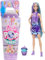 Barbie Pop Reveal Muñeca con Pelo Azul y Morado con Vaso Té de Burbujas Leche de malanga, con Cubitos de Hielo Que revelan Ropa, Mascotas y Accesorios Sorpresa, Juguete +3 años (HTJ19)