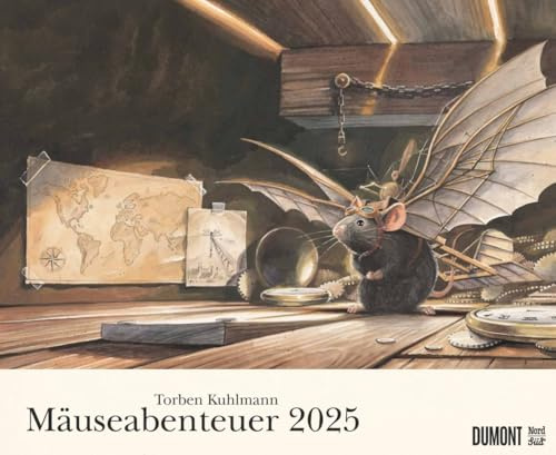 Dumont Calendrier mural Torben Kuhlmann : aventure souris 2025, 52 x 42,5 cm, pour enfants avec de beaux motifs des quatre best-sellers de livres d'images, illustrations de Torben Kuhlmann