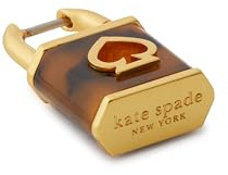 Kate Spade New York Lock and Spade Huggies, Gold/Schildkröte