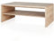 KHG Couchtisch Hell-Braun, abgerundete Tischplatte mit Wangen-Gestell inkl. Ablage-Fläche aus Holzwerkstoff foliert Eiche San Remo, Zeitloser Sofatisch fürs Wohnzimmer, 25 kg belastbar, 100x59x40 cm