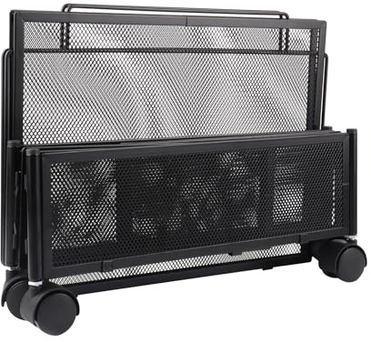 VIIROUD Almacenamiento bajo la cama, contenedores de almacenamiento debajo de la cama con ruedas y asas, cajón de almacenamiento plegable de metal debajo de la cama para dormitorio, ropa de 60 x 40 x