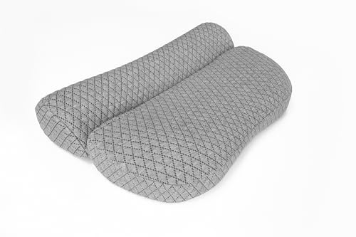 Lifenaxx Ergonomic Memory Foam Nackstödskudde LX-044 – Andas mjukt material Stödkudde för smärtlindring i nacke och axlar med avtagbart tvättbart överdrag – För sido-, rygg- och mag sovare