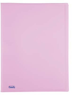 Favorit 400116627 Porte-documents P@STEL avec 60 enveloppes lisses, format intérieur 22 x 30 cm, couleur glycine pastel