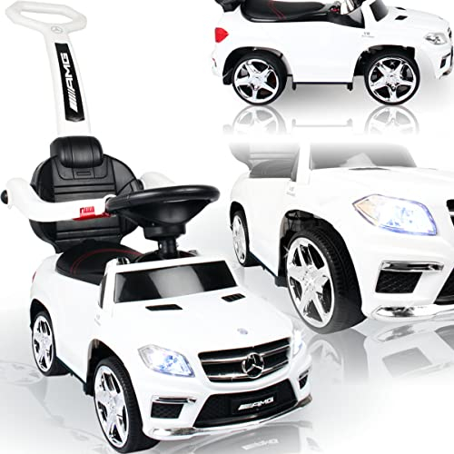 Stimo Rutschauto offiziell lizenziert Mercedes AMG GL63 WEIß Kinder Fahrzeug Rutscher Auto (Bobby Car)