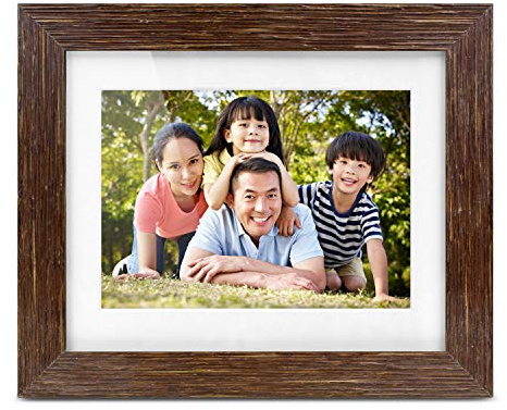 Aluratek 7 Distressed Wood Digital Photo Frame, Auto Slideshow Feature, USB/SD/SDHC Supported, Built-in Clock & Calendar, Easy Setup, Non-WiFi