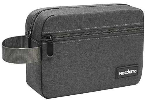 MOCOCITO Neceser Hombre para Viaje, Bolsa de Aseo Hombre Mujer Makeup Bag Impermeable Bolsas de Afeitado Pequeño Neceser Maquillaje para Accesorios de Tocador (Gris)