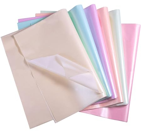 Tissue Papers 30 PCS Metallic Bunt Geschenkpapier Glitter Schimmer Verpackungspapier Biologisch Krepppapier Schnittmusterpapier Glitzerpapier