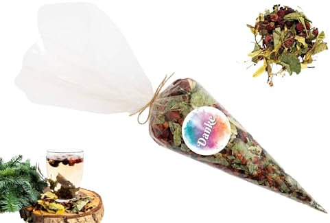 GELVIU Bio Tee Lose - Himbeertee und Lindenblütentee 500g- Erkältungstee - Tee Geschenk ohne aroma - Loser Früchtetee – Teemischung ohne Konservierungsstoffe - Vegan (Danke)