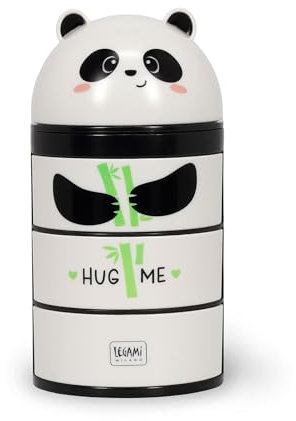 Legami - Organiser da Scrivania, Desk Organiser con 3 Cassetti ad Apertura Laterale, Scomparto Superiore con Chiusura a Scorrimento, Tema Panda