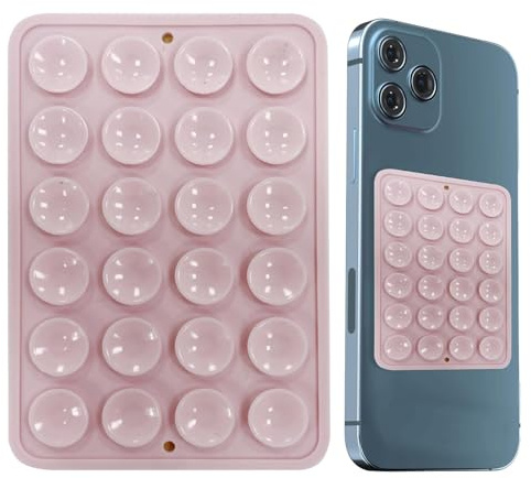 Silikonfodral med sugpropp – 1/8 st silikonsugkoppar | Halkfri sugkopp telefonmontering med telefonsnodd mobil fidget M-irror hållare för selfies och videor för sminkbord dusch