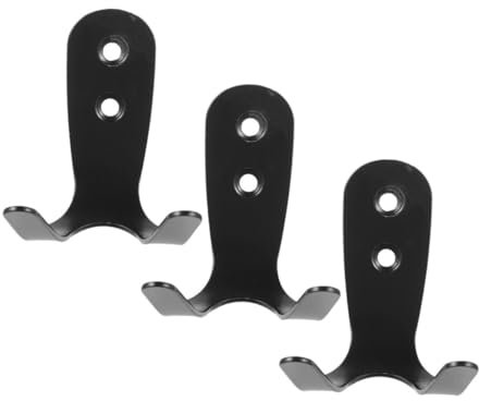 BEBEMOKO 3piezas Soporte Doble De Inoxidable Para Toallas y Ropa Ganchos Resistente Para Colgar Equipos De Piscina y Accesorios El Exterior