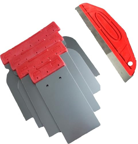 5Pcs Cutting in Tools for Painting, Flexible Filling Scraper Blades, Filling Knife, Edge Painters Tool for Cutting in Paint Wallpaper Guard, Paint Edger Scraper Paint, Plastering Tools