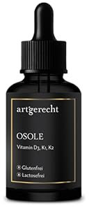 Artgerecht OSOLE – Hochwertiges Vitamin D3, K1 & K2 | Für Immunsystem, Knochen & Muskeln | Perfekt dosierbar als Tropfen |100% Natürliche & Pflanzliche Rohstoffe