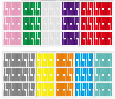 300pcs Waterproof Scable Labels - 10 Assorted Colors Tear-Easy Write-On Cable Tags for Home, Office, Tech ，Small Sticky Labels