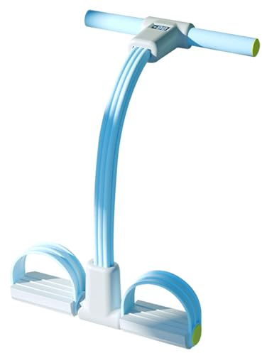 Extracteur d'étrier d'exercice - Affichage LED amélioré - Pédale de comptage - Bande de résistance élastique - Équipement de fitness multi-usage pour femme à la maison