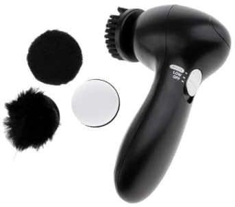 DSOUWEH Set per la cura del lustrascarpe portatile elettrico compatto Kit per la pulizia della spazzola per lucidatura automatica