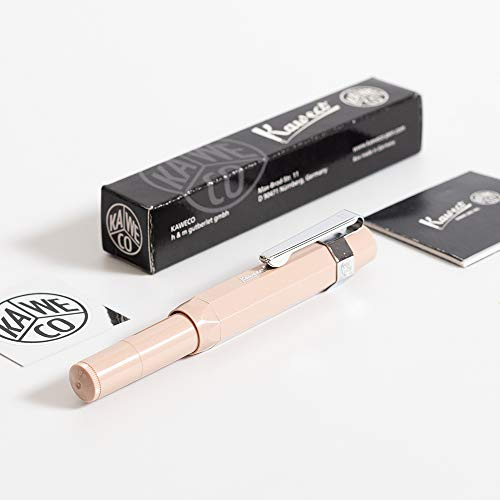 Kaweco Sport Skyline Fountain Pen Macchiato, Fine Nib Sport Octagonal Clip Chrome