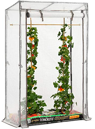 Christow Tomato Greenhouse With Reinforced Cover & Frame Garden Growhouse (Single Growbag)