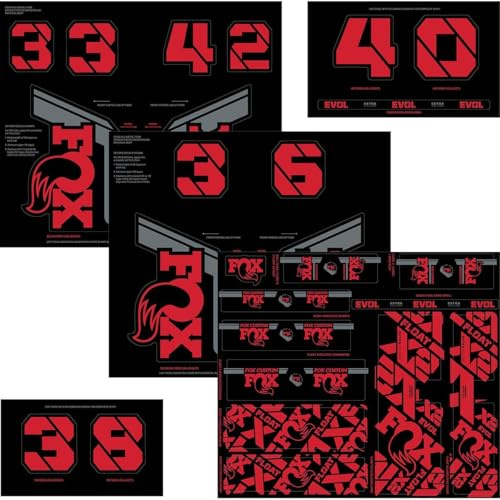 FOX Aufkleber-Set – Gabel und Stoßdämpfer – Rot