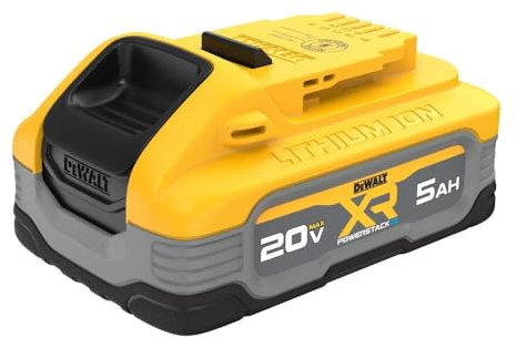 DEWALT Powerstack 20V MAX Battery, Rechargeable, 5Ah, Lithium Ion (DCBP520)