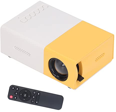Jectse Proiettore di film portatile, LCD 1920 x 1080 qualità HD, funziona su pareti da 24 a 60 pollici per home theater all'aperto