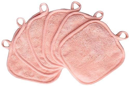 BloomSesame Abschminktuch aus Mikrofaser - Wiederverwendbar Mikrofaser Gesichtsreinigungstuch - Make-Up Entferner Tuch Orange（13x13cm 6 Stück）
