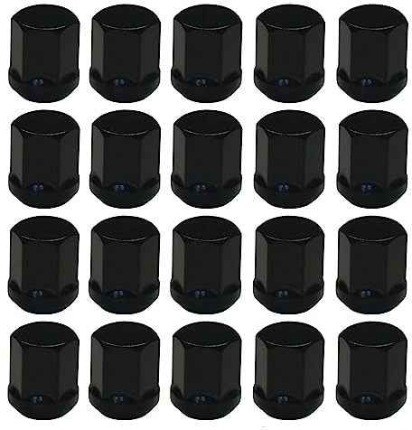 20 Radmuttern Rad Muttern M12x1,5 geschlossen Kegelbund 60° SW19 Schwarz