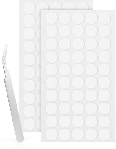 LLPT dubbelsidiga självhäftande prickar 100 st 20 mm rund avtagbar Nano klibbig
