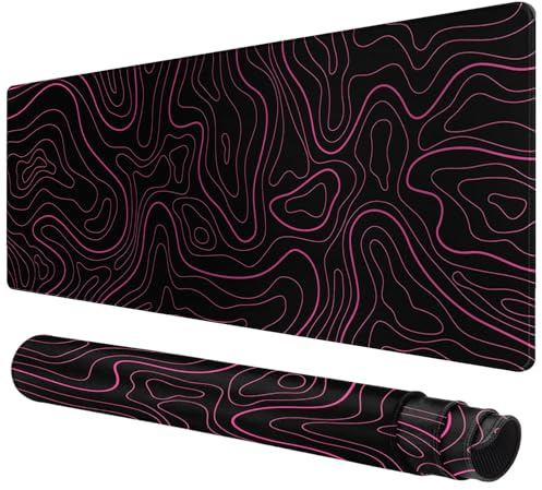 Rcege Tapis de Souris Grand Format pour Bureau - Tapis de Jeu avec Base antidérapante et Bords Cousus, Tapis pour Clavier et Souris