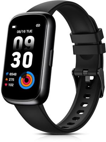 TIFOZEN Smartwatch Donna, 1,47'' Orologio Smartwatch Piccolo con 24 Modalità Sportive/Cardio/SpO2/Sonno/Impermeabile 3ATM/Contapassi/Notifiche/Fitness Tracker per Android iOS, Nero