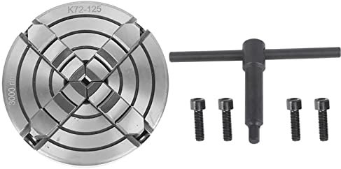 Mandrin de tour indépendant à 4 mâchoires, forte force de serrage, outil de maintien de travail, 125 mm 3000 tr/min, outil de travail des métaux, mandrin de tour de précision